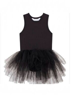 iloveplum B.A.E. Stella Black Racerback Tutu Dress Girls 6 | Ballet Party Dress
